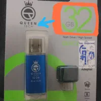 فلش 32 گیگ + تبدیل usb به تایپ C، آکبند و نو.