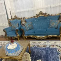 مبل هفت نفر با میز و جلو مبلی|مبلمان خانگی و میز عسلی|میبد, |دیوار