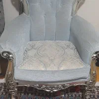 مبل تکی آبی رنگ