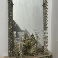 آیینه شمعدان برنز صفحه رویه سنگ فروش فوری