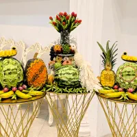 میوه آرایی حکاکی هندوانه یلدا،چله ژله تولدعقدجشن|خدمات پذیرایی، مراسم|رشت, جانبازان|دیوار