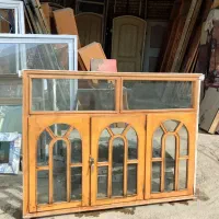 درب و پنجره چوبی هلال قدیمی سنتی|مصالح و تجهیزات ساختمان|اصفهان, قائمیه|دیوار