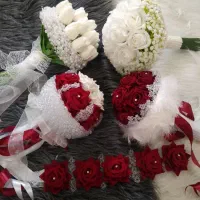 دسته گل عروس ماندانا|گل مصنوعی|بندرعباس, |دیوار