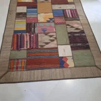 گلیم شیرازی ایل قشقایی از تکه های مختلف