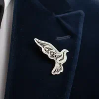 سنجاق سینه ملیله نقره زنجان