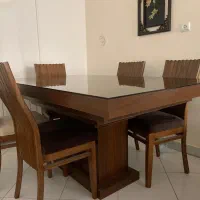 میز نهارخوری ۶ نفره  بهمراه صندلیهای تمام چوب راش