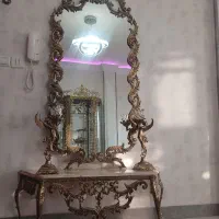 ست آینه و شمعدان برنز اصل