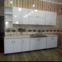 کابینت پیش ساخته بدنه فلزی درب چوبی