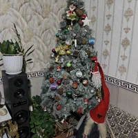 فروش درخت کریسمس ارتفاع 180باتزینات بابانوئل