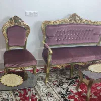 مبل 9 نفره استیل چوب گردو اصل