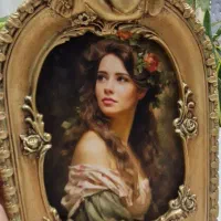 قاب مخمل کلاسیک جاجواهری تندیس شمعدان هنری پتینه