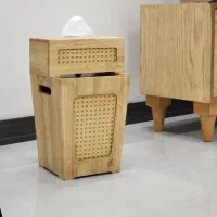 سطل و دستمال چوبی