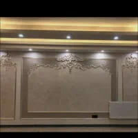 گچکاری، اجرای گچبری دستی و پیش ساخته، ونقاشی