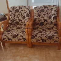 ست مبل ۸ نفره چوبی، تمیز و سالم|مبلمان خانگی و میز عسلی|فولادشهر, A4|دیوار