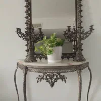 آیینه شمعدان برنجی