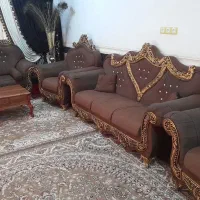 مبل هفت نفره و آینه کنسول همراه با جلو مبلی|مبلمان خانگی و میز عسلی|بندر ماهشهر, |دیوار