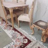 مبل سلطنتی هفت نفره با میز غذاخوری شش نفره|مبلمان خانگی و میز عسلی|اهواز, کمپلو جنوبی|دیوار