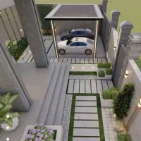 طراحی نمای بیرونی + ویلا + فضای داخلی