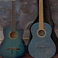 فروش دوعدد گیتار کلاسیک و آکوستیک سالم