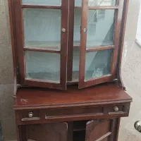 کمد کتابی چوبی و میز کامپیوتر