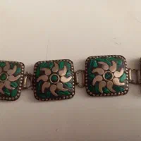 دست بند قدیمی سنگ کاری شده بیسیار شیک