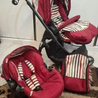 ست کامل کالسکه Hauck+کریر+کیف بسیار تمیز