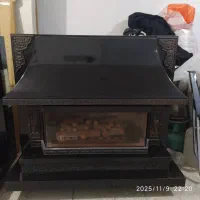 بخاری شومینه دوشعله تمام چدن|بخاری، هیتر، شومینه|سلماس, |دیوار