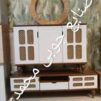 ست کنسول با میز تلویزیون مدل چهار خونه|میز تلویزیون|قم, نیروگاه|دیوار