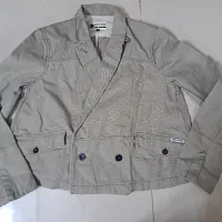 ترنچ کت خاکستری/کرمی