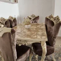 مبل نیمه استیل بهمراه نهارخوری|مبلمان خانگی و میز عسلی|کرج, کوی بعثت|دیوار