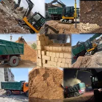 حمل نخاله مینی بیل بابکت ماسه06 شسته مخلوط آجر