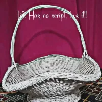 سبد حصیری سفید یلدایی|صنایع دستی و سایر لوازم تزئینی|اندیشه, اندیشه فاز ۱|دیوار