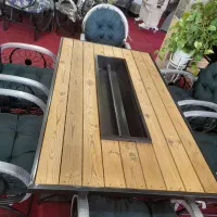 آتشدان میز آتشدان مستطیل مدل ارغوان باغی ویلایی