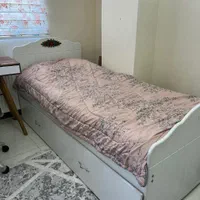 تخت تک نفره کشودار با میز آرایش|تخت و سرویس خواب|تهران, جوادیه|دیوار