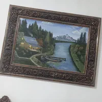 تابلوی نقاشی روی بوم کار دست|تابلو، نقاشی، عکس|رباط‌کریم, رباط‌کریم|دیوار