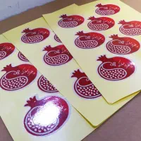 طراحی و چاپ لیبل استیکر و برش با قالب دلخواه