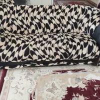 مبل سفید پنج نفره ومبل کرم قهوه‌ای هفت نفره|مبلمان خانگی و میز عسلی|زاویه, |دیوار