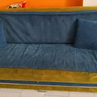 مبل کاناپه 3 نفره تختخوابشو + نیم ست ۴ نفره