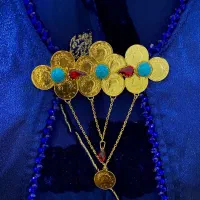 گل سینه قفل سخمه برنجی