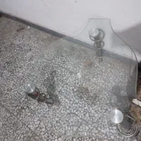 میزجلومبلی شیشه ای پایه فلزی|مبلمان خانگی و میز عسلی|لنگرود, |دیوار