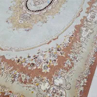 دو تخته فرش12متری نخی گل برجسته|فرش|ایلام, |دیوار