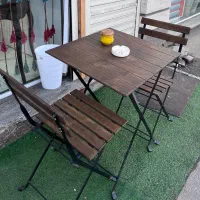 میز و صندلی تاشو چوبی