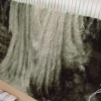 تابلو فرش ماه ودختر نخ ونقشه تبریز  بیرقی