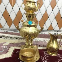 سماور برنجی|کلکسیون اشیاء عتیقه|بروجرد, |دیوار