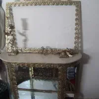 کنسول آیینه و شمعدان برنجی