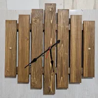 ساعت دیواری چوبی مدل (پازل)موتور آرام گرد