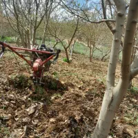 شخم زنی با تیلر وقطع درخت با اره برقی وسم پاشی