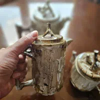 قوری و قندان دکوری طرح درخت|مجسمه، تندیس، ماکت|اراک, |دیوار