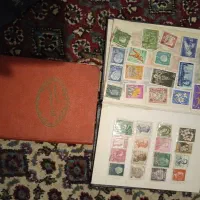 دو آلبوم تمبرهای قدیمی،ایرانی خارجی با هم