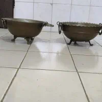 ظرف مسی قدیمی سنگین|کلکسیون اشیاء عتیقه|خرم‌آباد, |دیوار